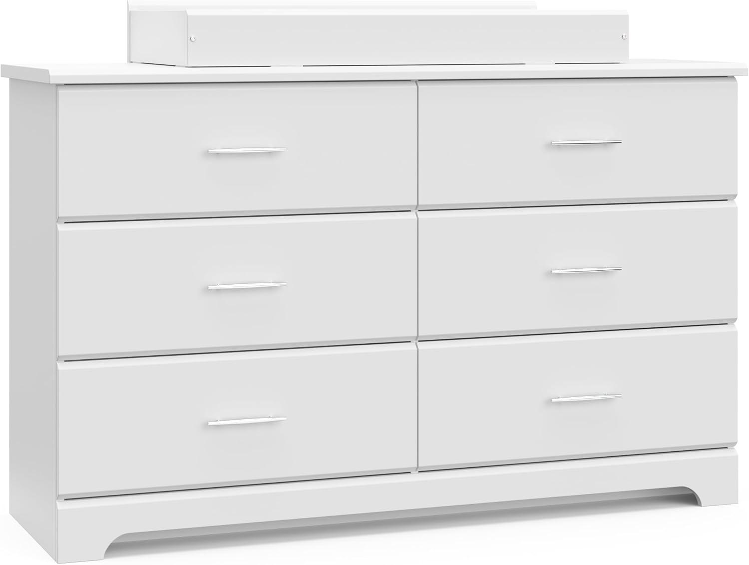 Brookside White 6-Drawer Nursery Double Dresser - GREENGUARD Certified