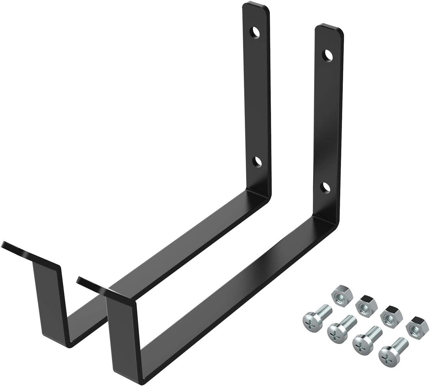 FLEXIMOUNTS 2-Pack Add-On Storage Utility Hook Accessory for Garage Ceiling Storage Rack, Black