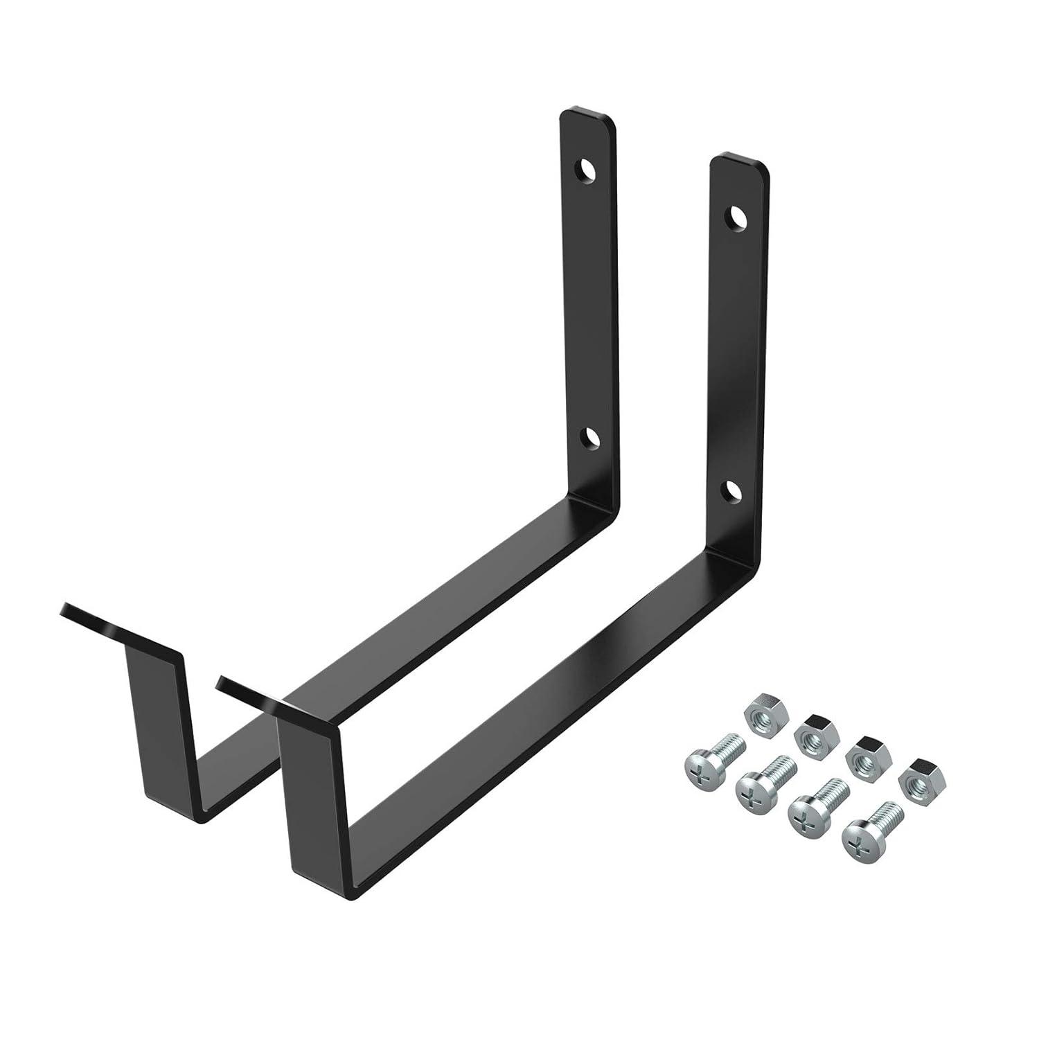 FLEXIMOUNTS 2-Pack Add-On Storage Utility Hook Accessory for Garage Ceiling Storage Rack, Black