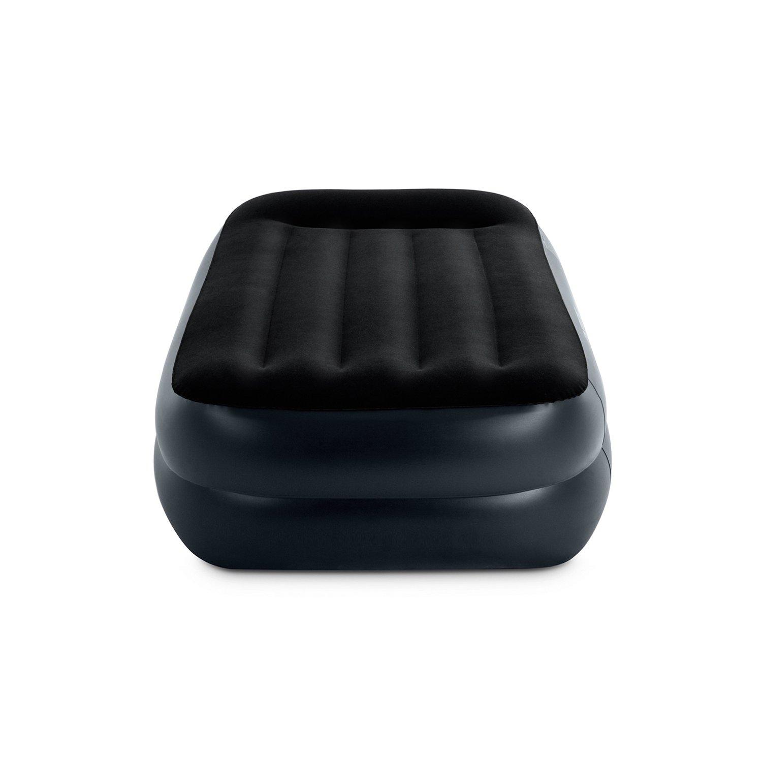 Intex 16.5" Twin Dura-Beam Pillow Rest Raised Airbed with Built-In Electric Pump