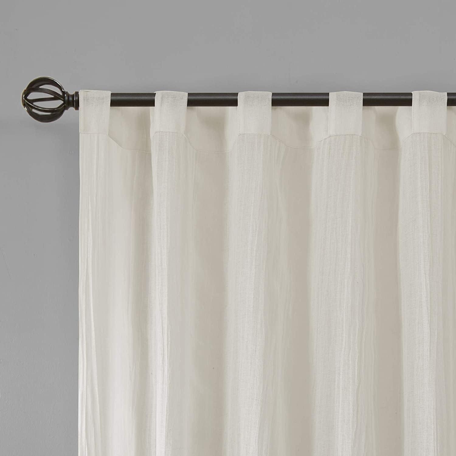 Harper Solid Crushed Curtain Panel Pair