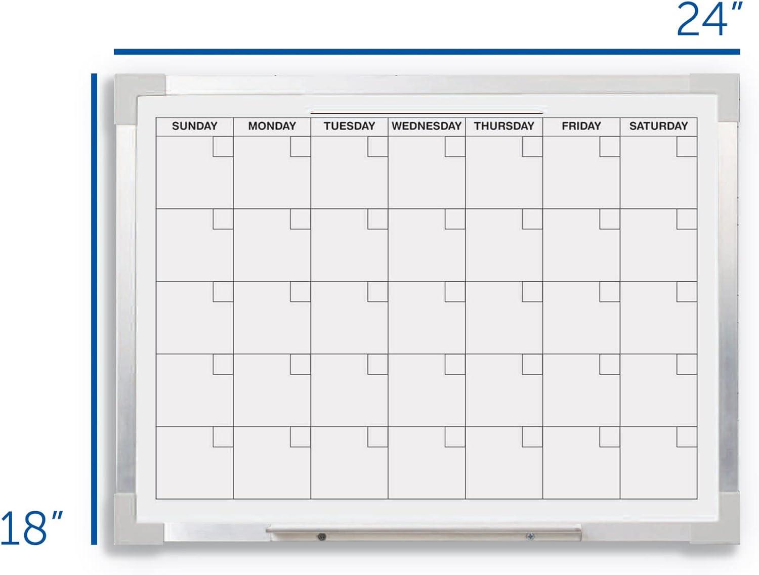 Flipside Products Wall Mounted Magnetic Wall Calendar, 18" x 24"