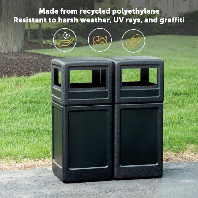 PolyTec Plastic Open Trash Can - 42 Gallons