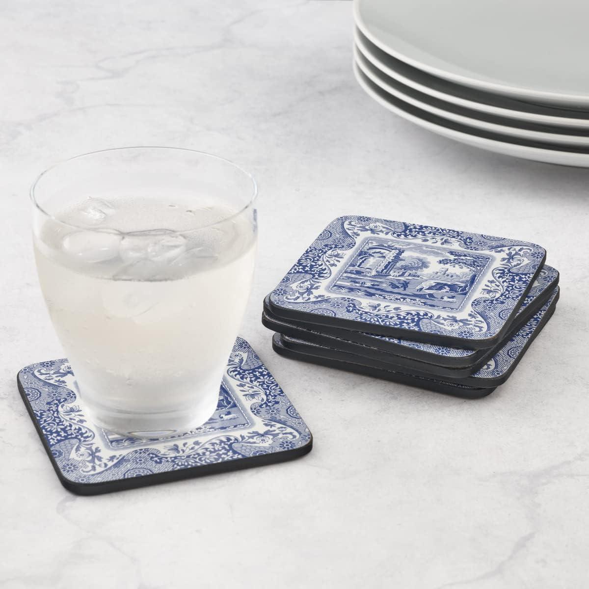 Pimpernel Blue Italian Coasters 4"X 4"