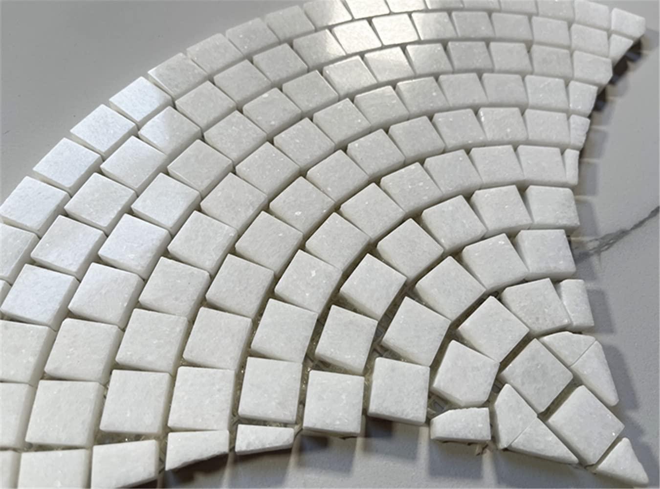 13" x 7" Marble Mosaic Sheet Subway Wall & Floor Tile