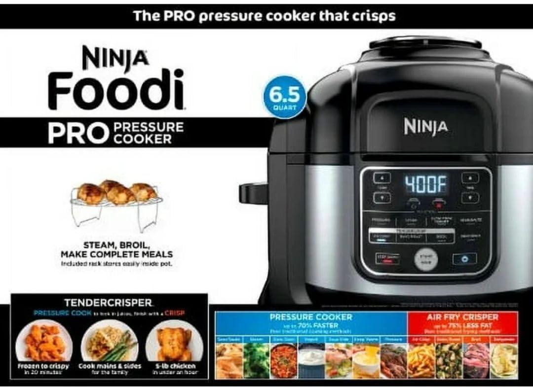 Ninja® Foodi® 10-in-1 6.5-Quart Pro Pressure Cooker Air Fryer Multicooker, Stainless, OS300
