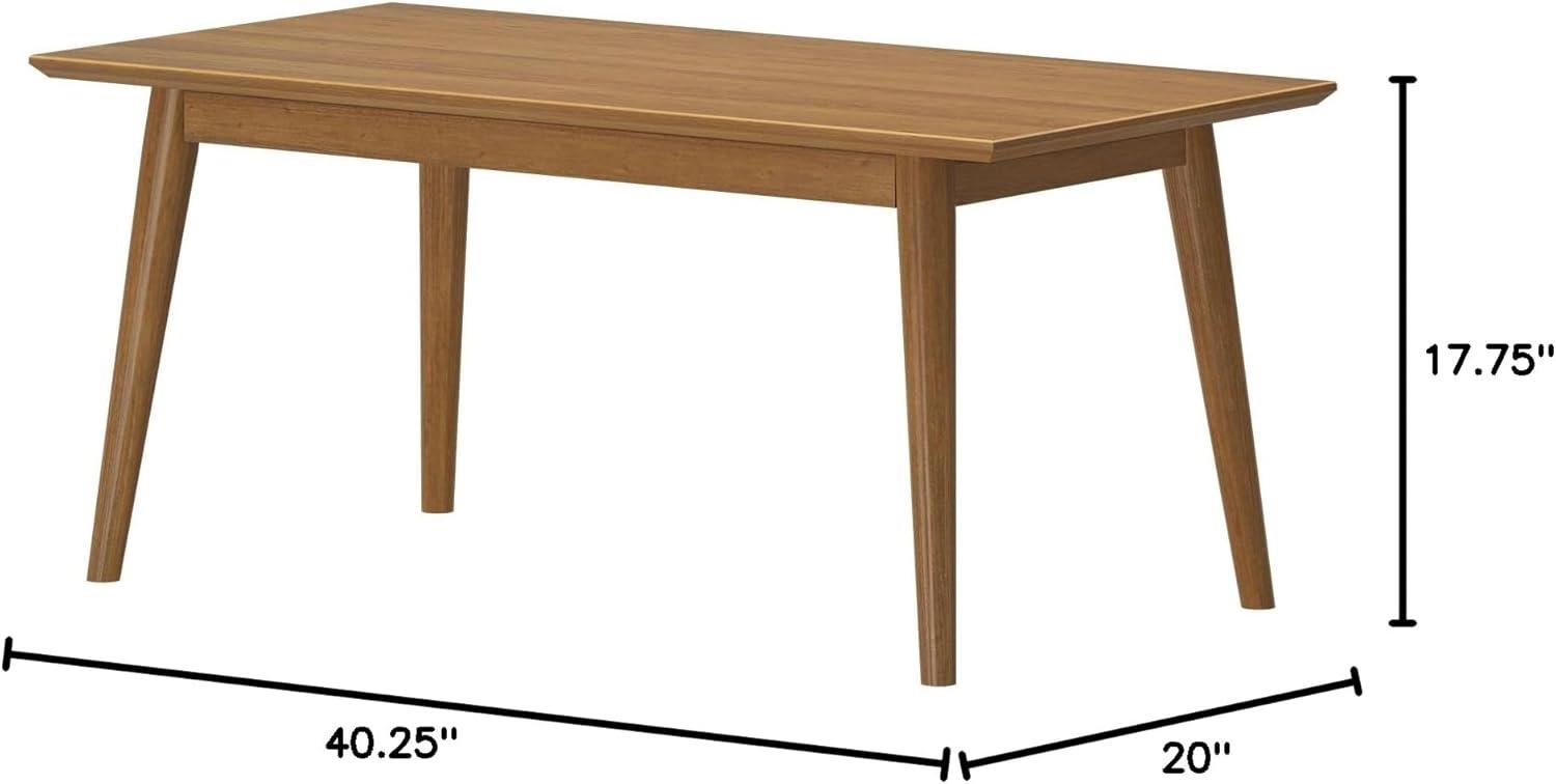 Plank+Beam 40" Mid Century Modern Coffee Table, Solid Wood Tables for Living Room