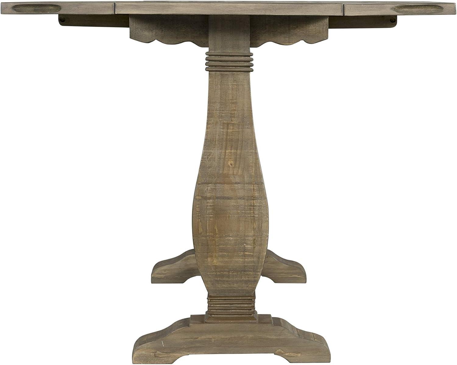 Versatile Farmhouse Flip-Top Console Table in Reclaimed Natural Pine