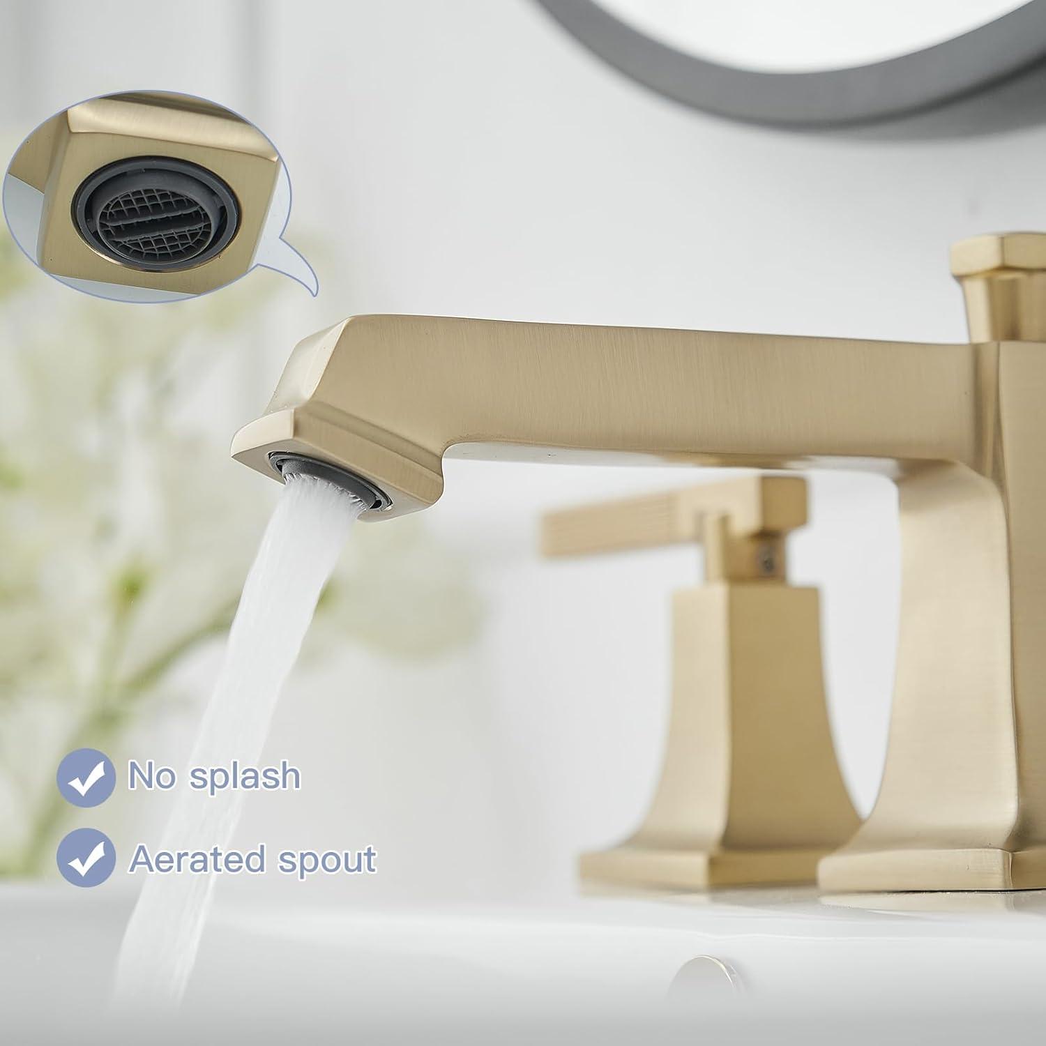 Widespread 2-handle Bathroom Faucet with Drain Assembly