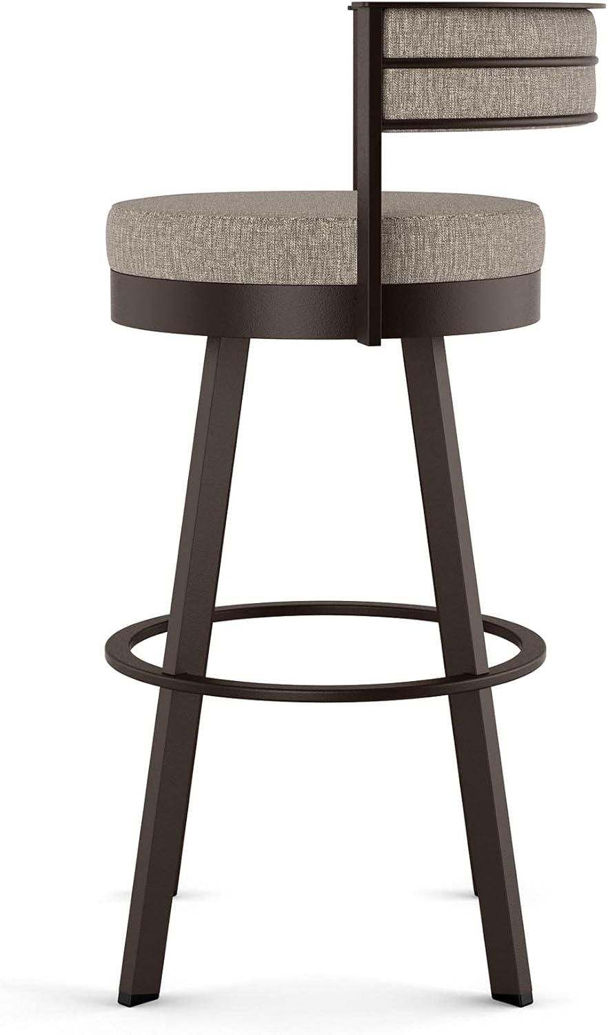 26" Browser Swivel Counter Height Barstool with Upholstered Seat - Amisco