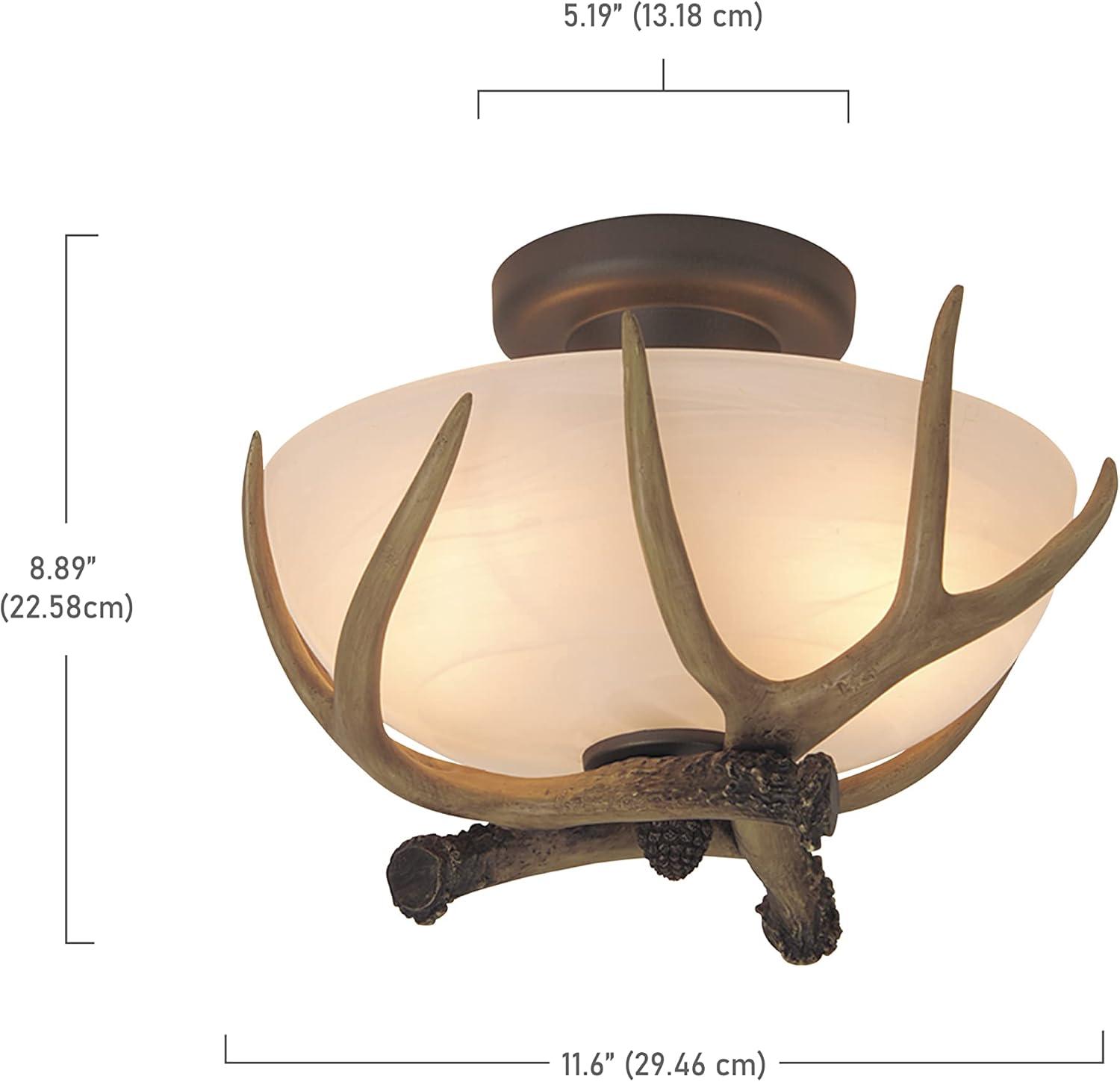 X1611-EB-Craftmade Lighting-Frontier - Two Light Semi-Flush Mount - 11 inches wide by 8.89 inches high