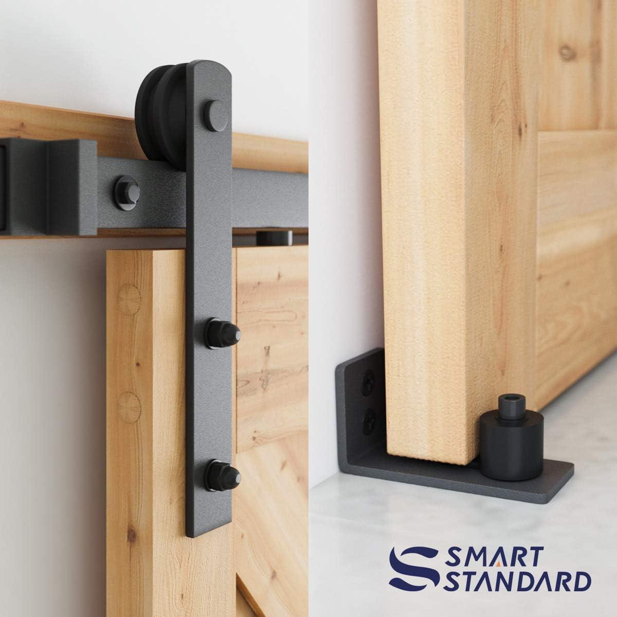 MARLIN MANUFACTURING COMPANY, INCORPORATED 6FT Sliding Barn Door Hardware Kit For Single Wood Door, Smoothly And Quietly, Easy To Install Fit 35" Wide And 1.18"-1.96" Thickness Door Panel, Includes Installation Instruction