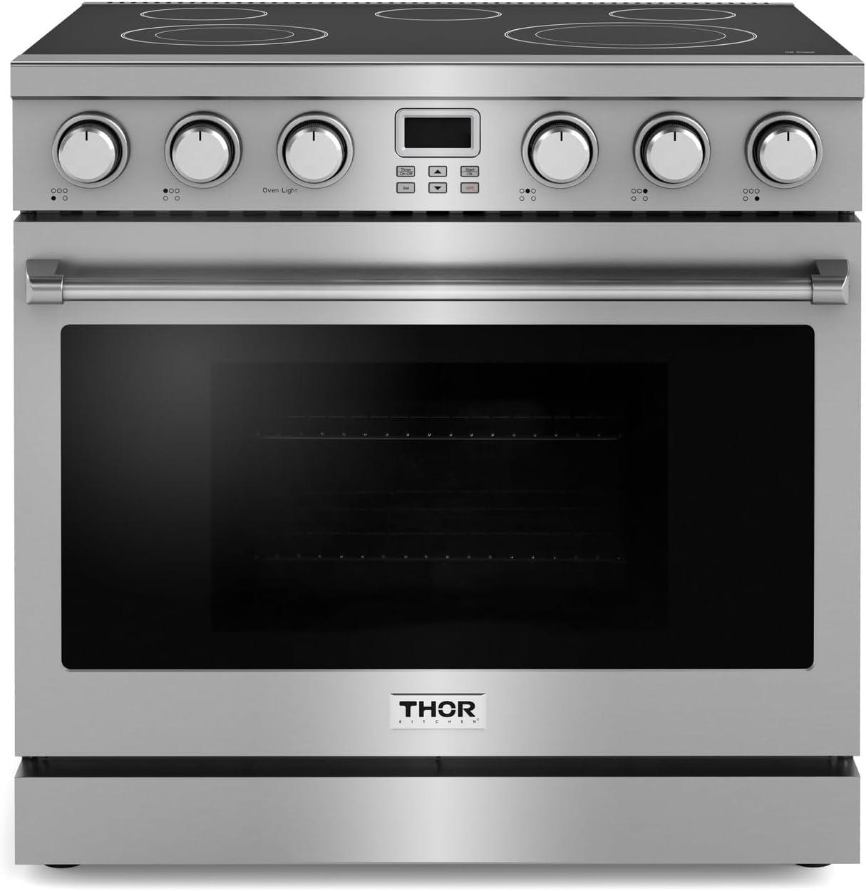 Thor 36-Inch Stainless Steel Freestanding Electric Range with Convection