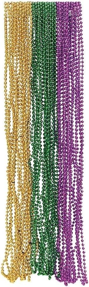 Fun Express Bulk Mardi Gras Beaded Necklace Assortment - 1000 Pc., Mardi Gras, Jewelry, 1000 Pieces