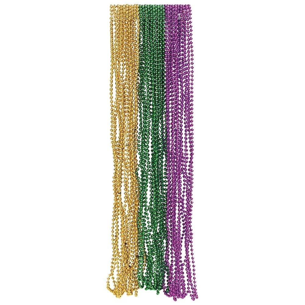 Fun Express Bulk Mardi Gras Beaded Necklace Assortment - 1000 Pc., Mardi Gras, Jewelry, 1000 Pieces