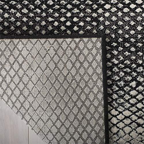 Lurex LUR186 Power Loomed Area Rug - Black/Ivory - 9'x12' - Safavieh