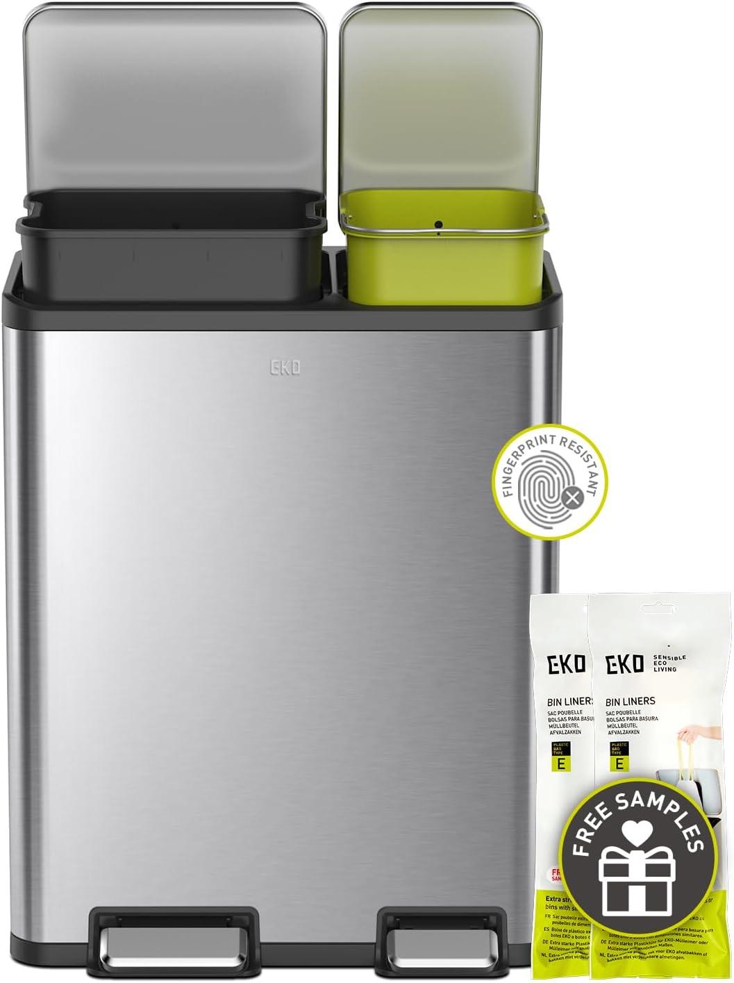 EKO 30L+20L Ecocasa Recycle Dual Compartment Step