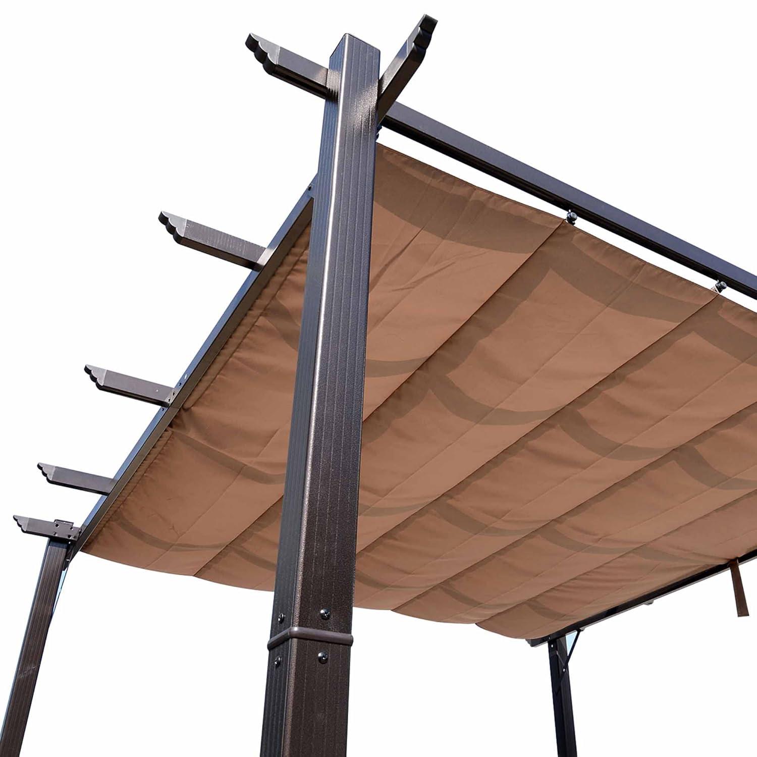 Outsunny Outsunny Pergola with Retractable Shade Canopy, Aluminum