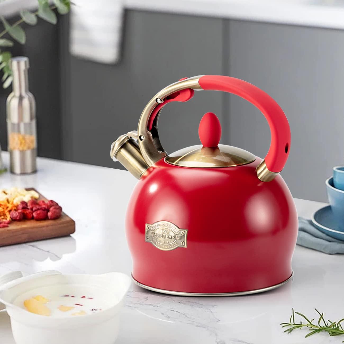 LUXESIT LUXESIT 2.64 Quarts Stainless Steel Whistling Stovetop Tea Kettle