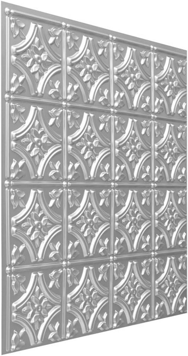 FromPlainToBeautifulInHours Gothic Reims 2 Ft. X 2 Ft. Drop-In Or Glue-Up PVC Ceiling Tile (Set of 10)