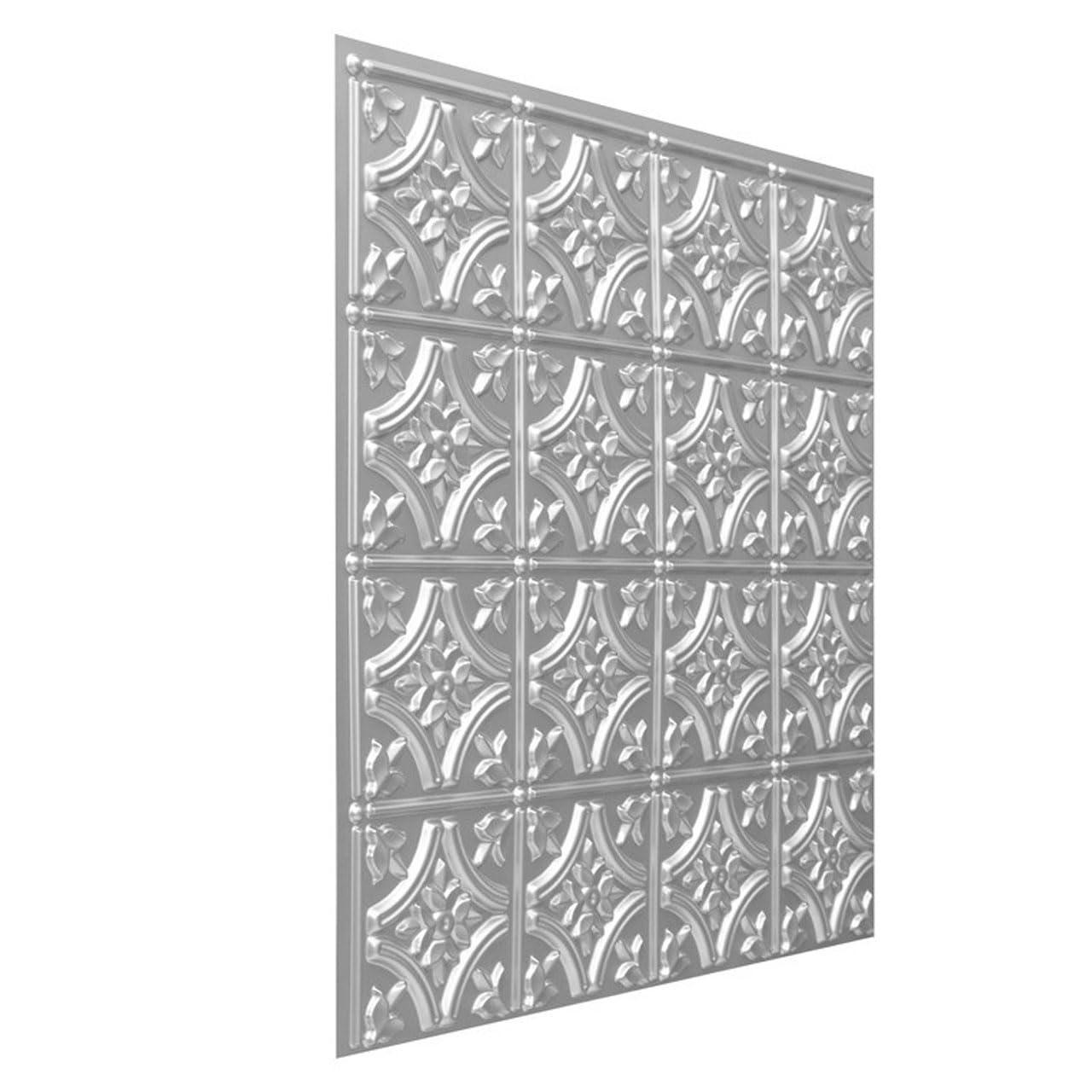 FromPlainToBeautifulInHours Gothic Reims 2 Ft. X 2 Ft. Drop-In Or Glue-Up PVC Ceiling Tile (Set of 10)