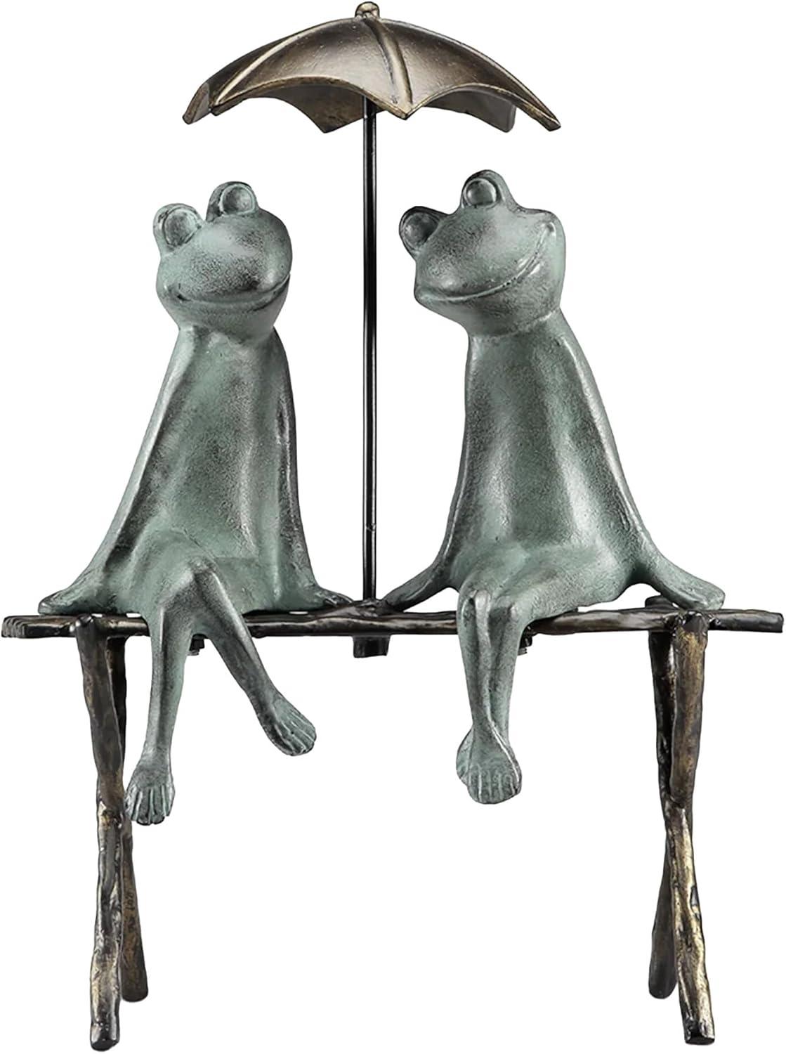 SPI Home 18-in H x 18-in W Green Frog Garden Statue