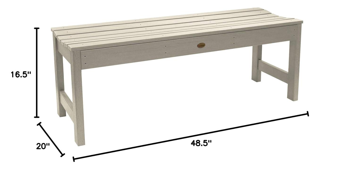 Highwood Lehigh 4ft Picnic Bench - 2-Person, Eco-friendly, Synthetic Wood