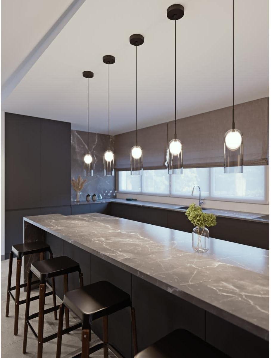 AFX Kiran 4" LED Pendant Light - Black - 3000K - 4"Dia x 14"H