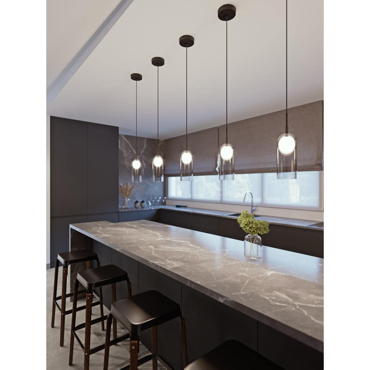 AFX Kiran 4" LED Pendant Light - Black - 3000K - 4"Dia x 14"H