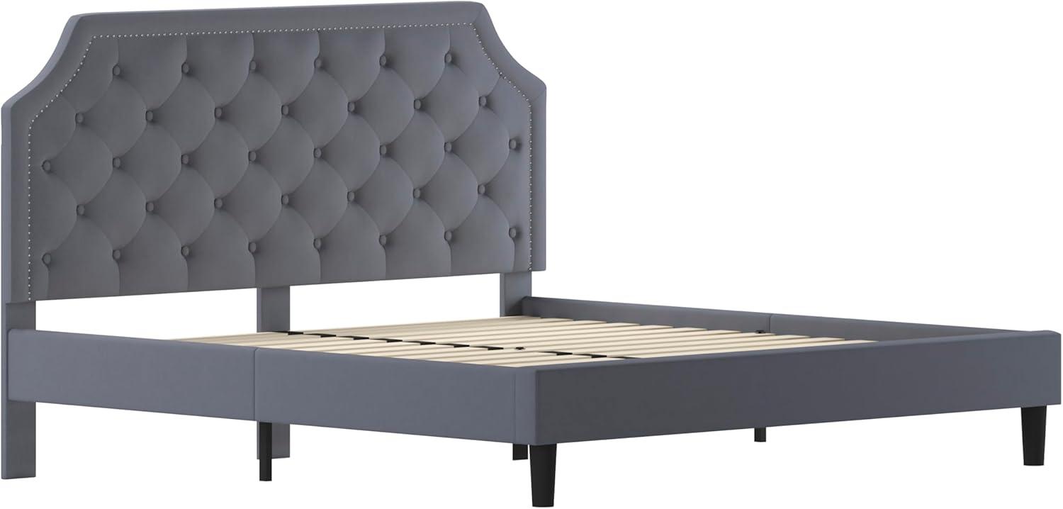 Flash Furniture Brighton Arched Tufted Upholstered Platform Bed