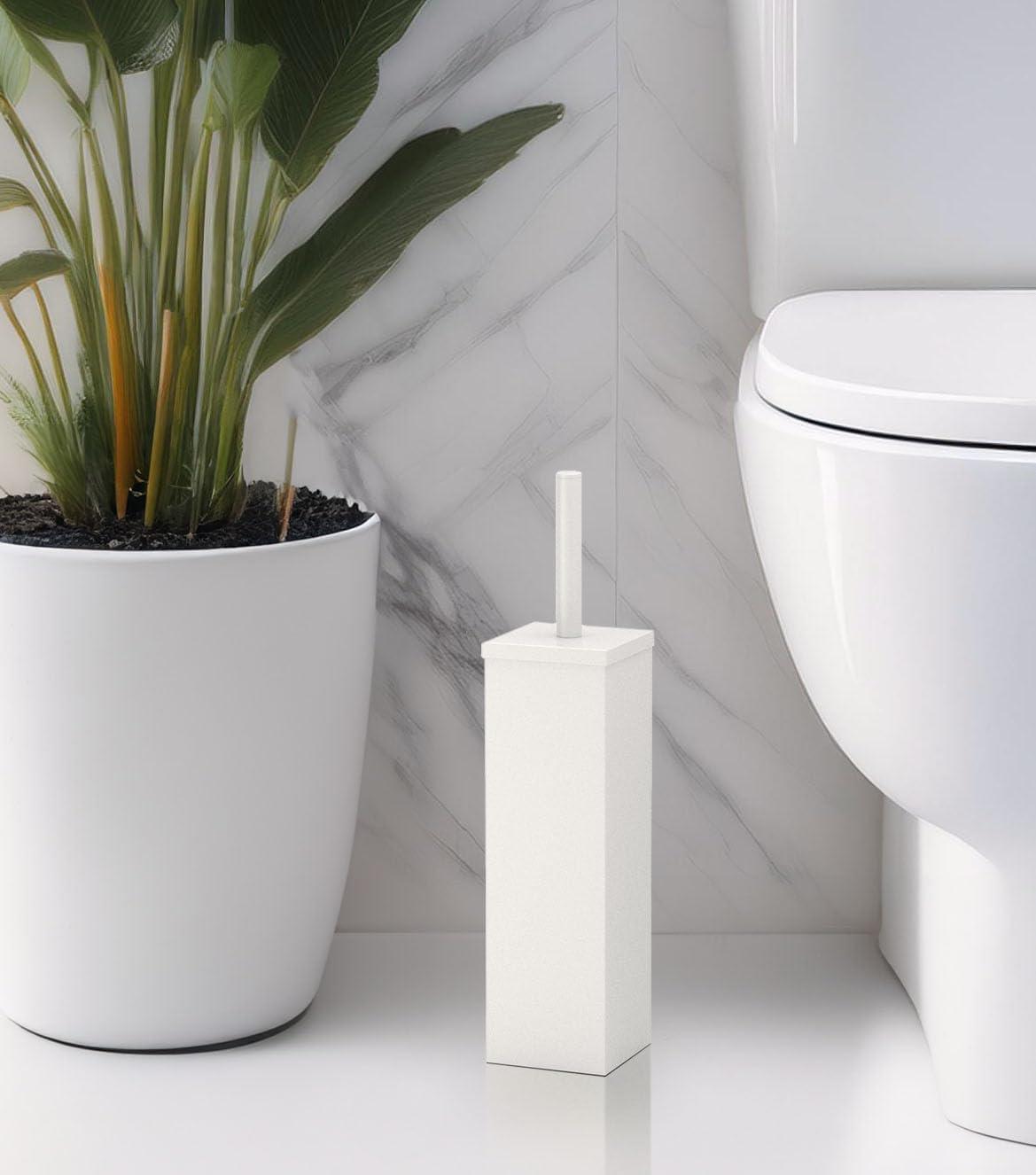 Elegant 14.63" H Toilet Brush and Square Holder