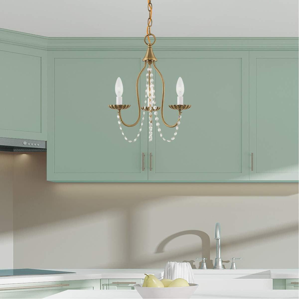 Livex Lighting Alessia 3 - Light Chandelier in Antique Brass