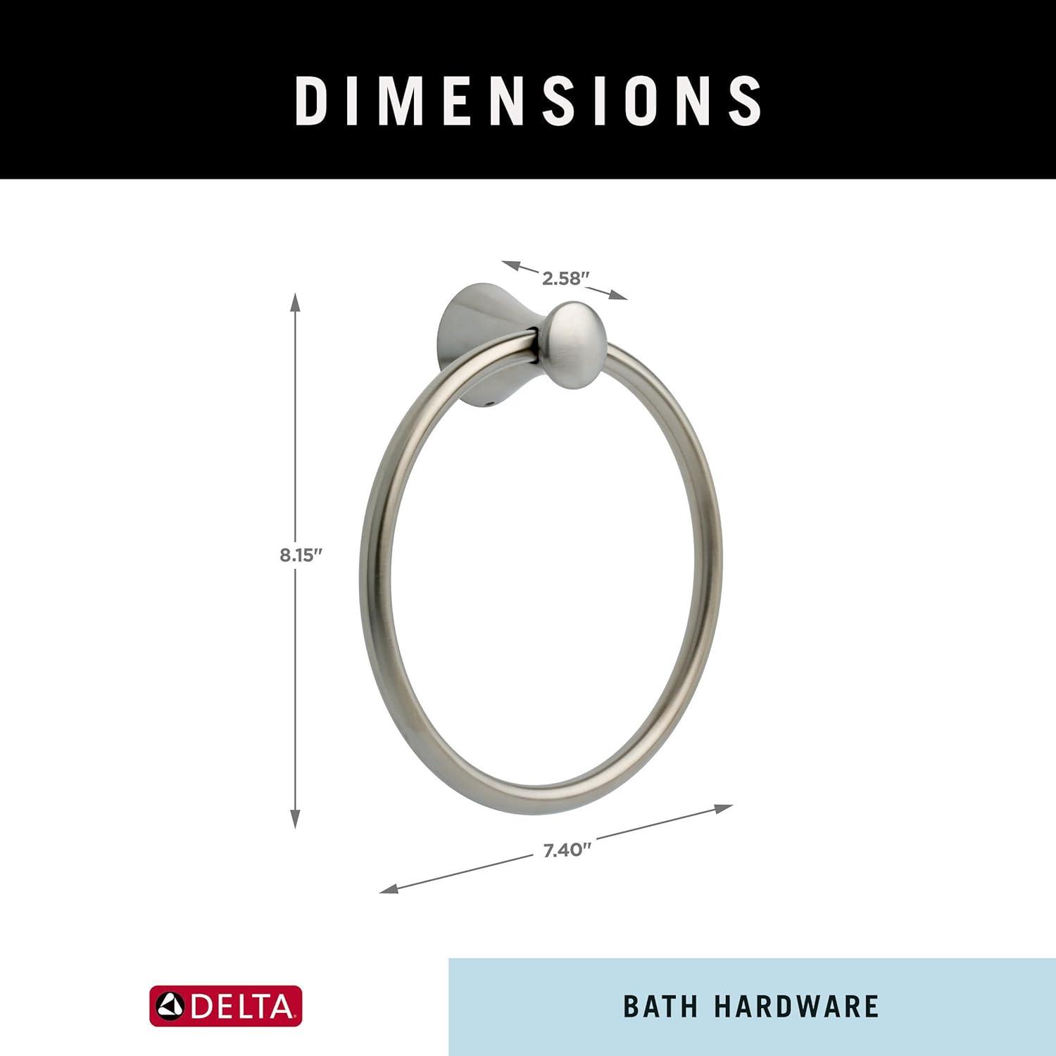 Lahara Wall Mount Round Closed Towel Ring Bath Hardware Accessory