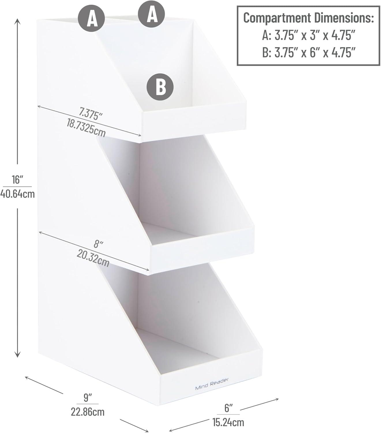 Mind Reader Coffee Tea Utensil and Condiment Station, Countertop Organizer, Coffee Bar, Kitchen, 6"L x 9"W x 16"H