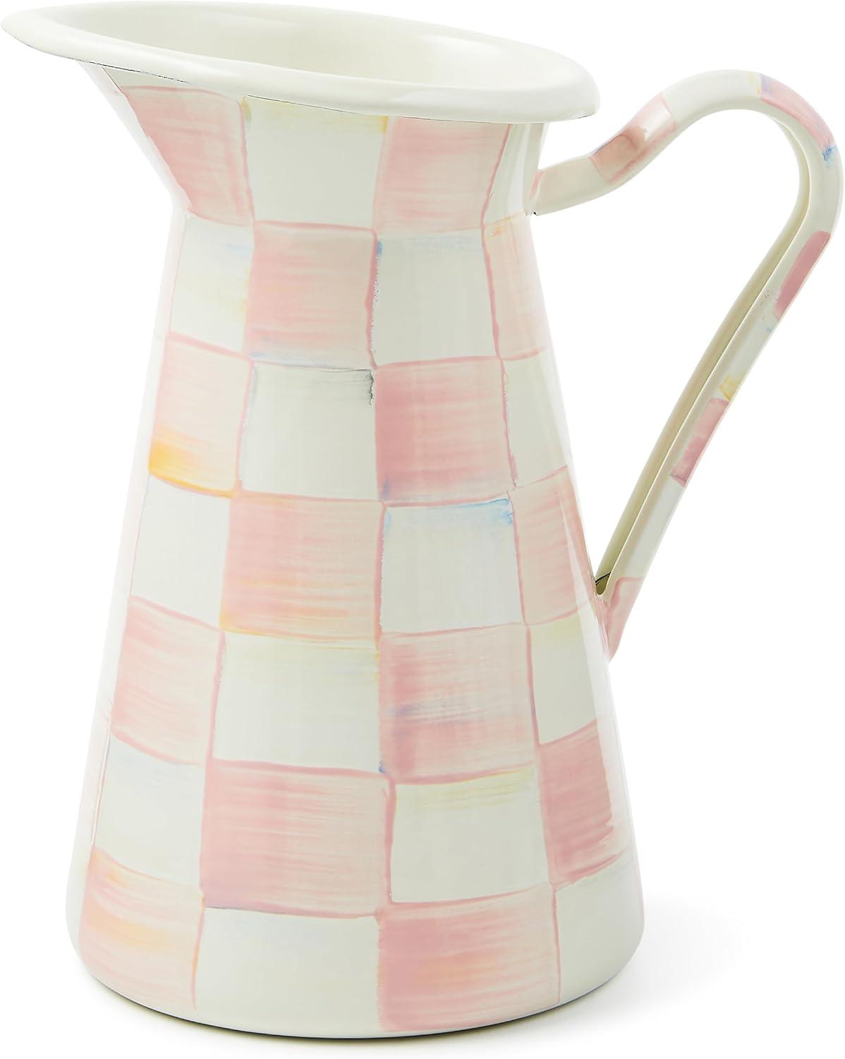 MacKenzie-Childs Rosy Check Medium Practical Pitcher