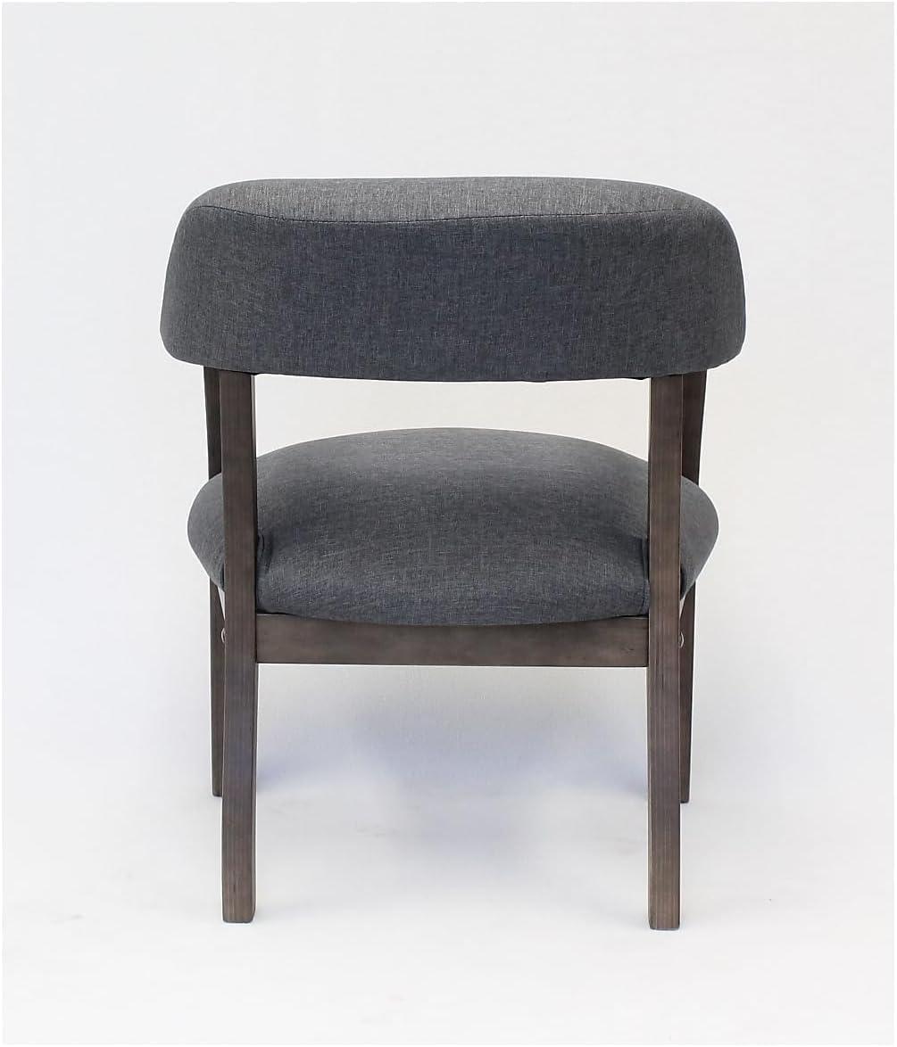 Boss Office Products Modern Captain's Chair Slate Gray: Upholstered Desk Chair, Wood Frame, Nailhead Trim