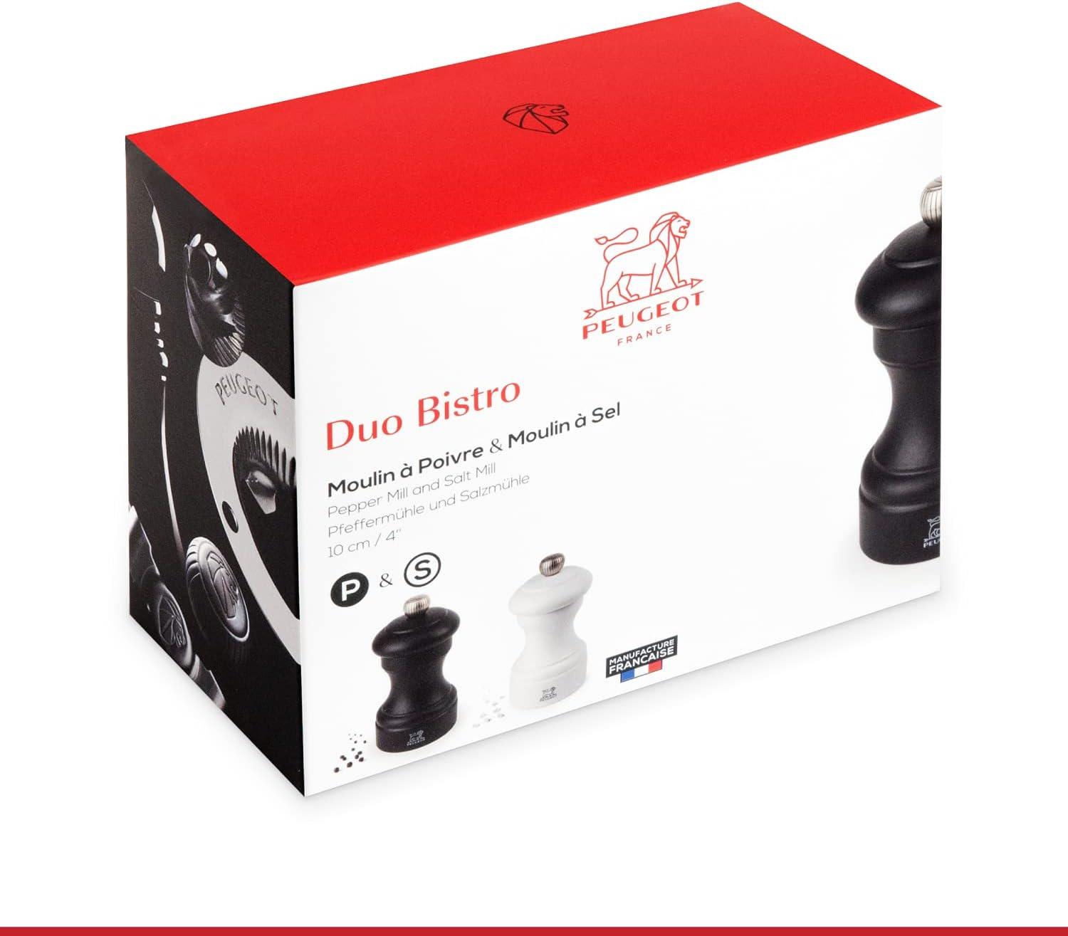 Peugeot | Bistro Duo, Wood, Black/White, 10 cm - 4 in