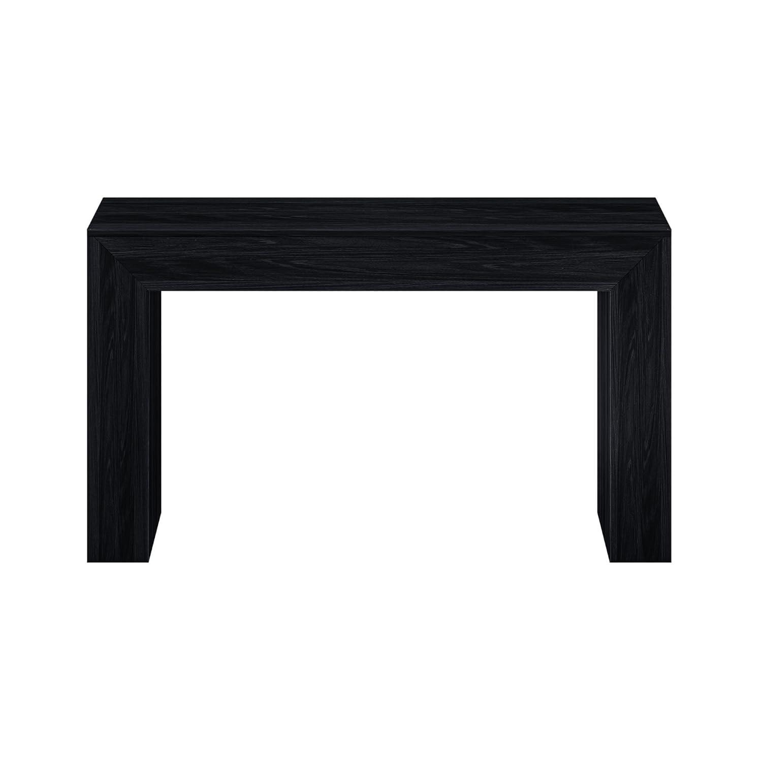 Plank+Beam Grand Console table, 56" Solid Wood Modern Sofa Table, Entryway Table for Hallway, Behind the Couch, Living Room, Foyer, Black Wirebrush