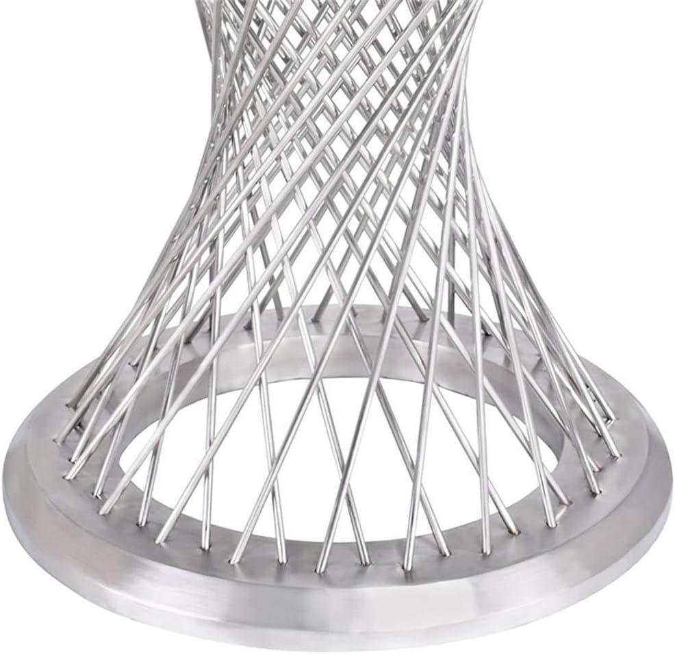Armen Living Calypso Contemporary Dining Table in Brushed Stainless Steel with Clear Tempered Glass Top