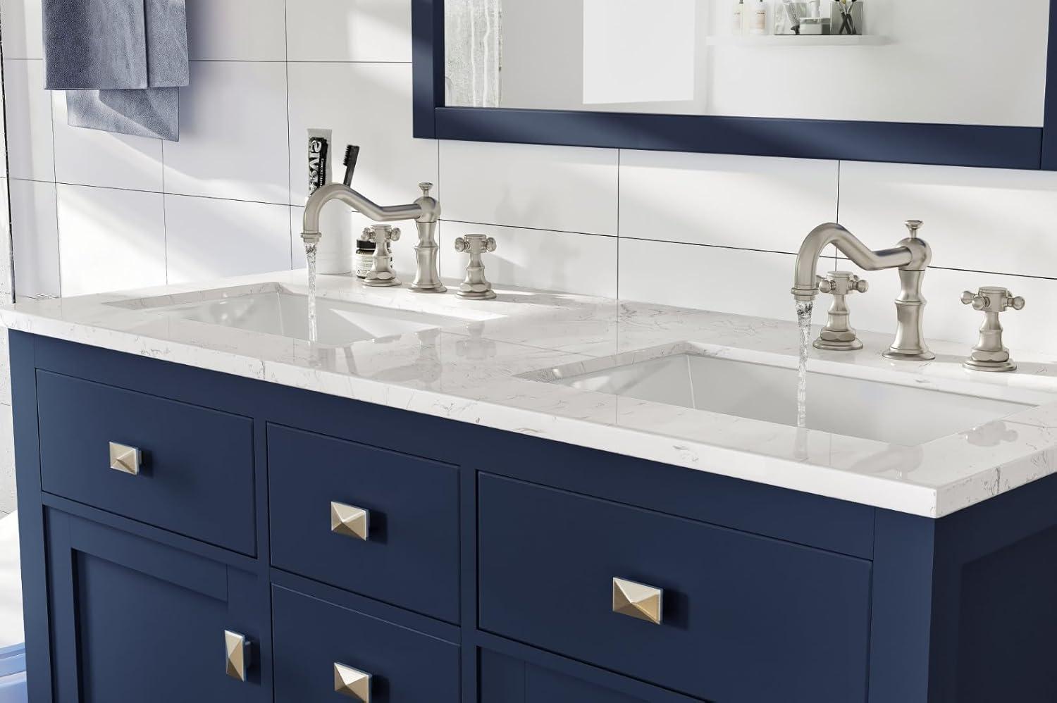 Lark Manor™ Odilion 60'' Double Bathroom Vanity with Engineered Top