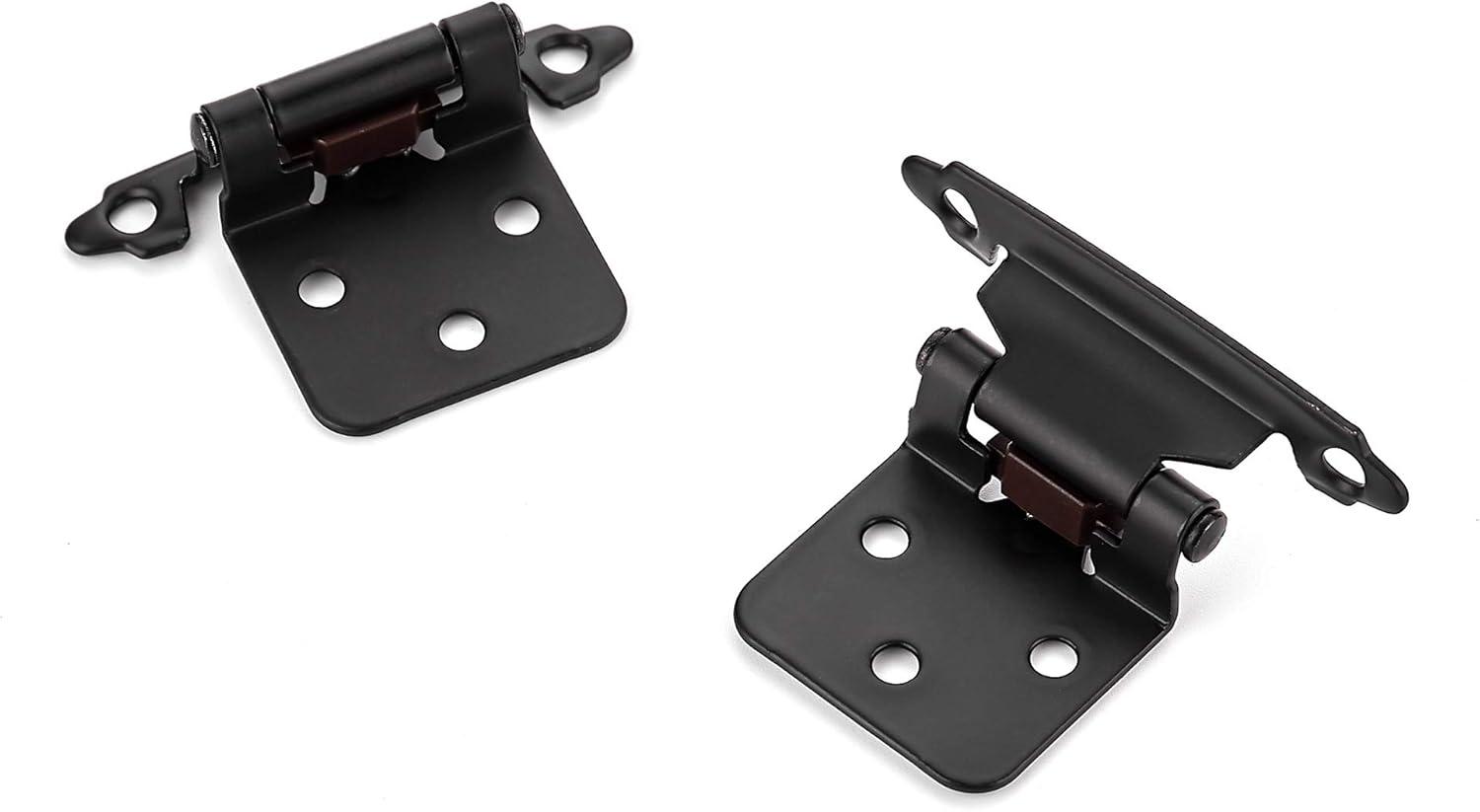 Matte Black Semi-Concealed Self-Closing Cabinet Hinges