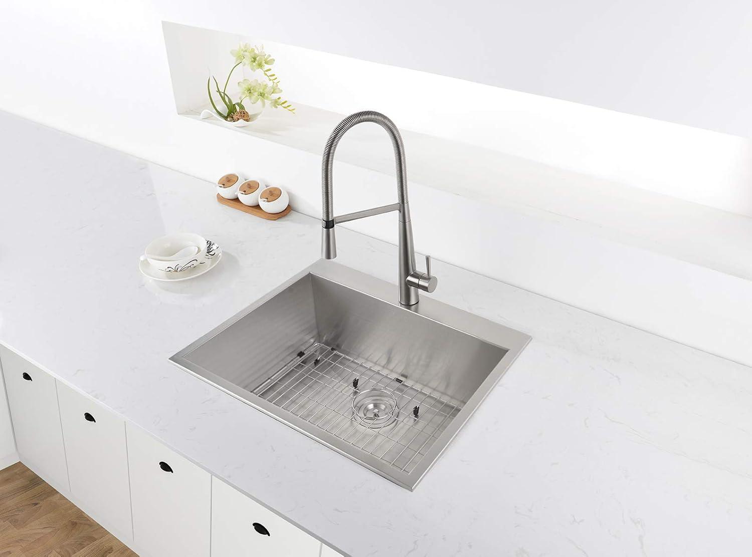 Ruvati Drop-in Topmount 16 Gauge Stainless Steel Single Bowl Kitchen Sink