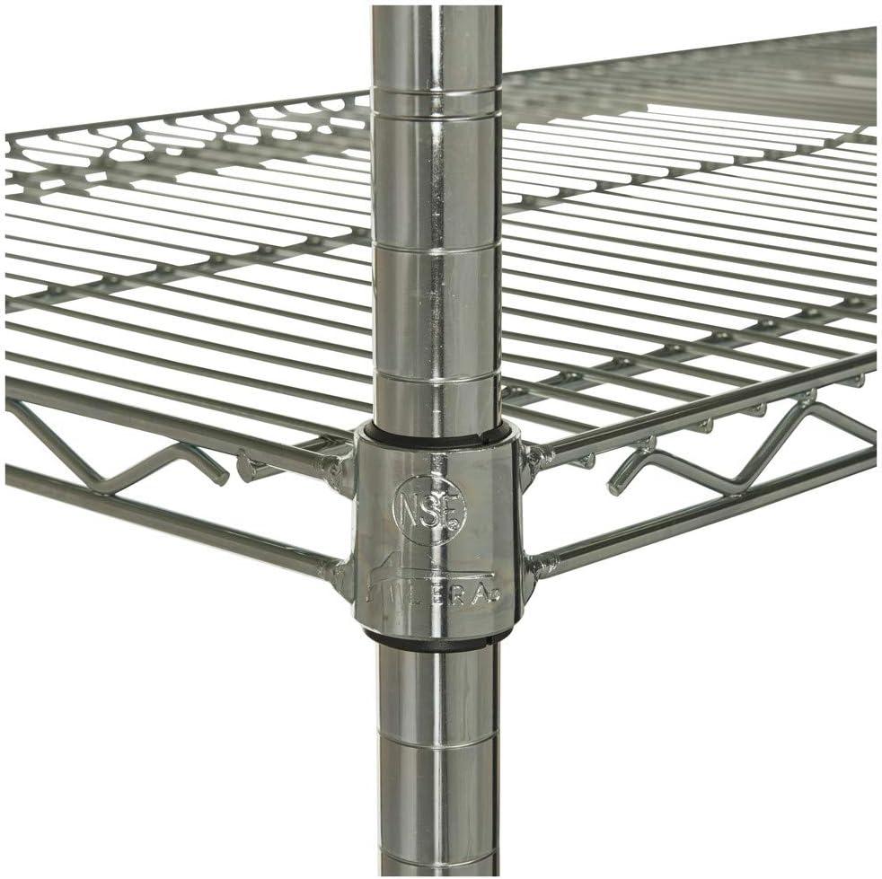 NSF Certified Industrial 4-Shelf Wire Shelving Kit 36w x 24d x 72h, Silver