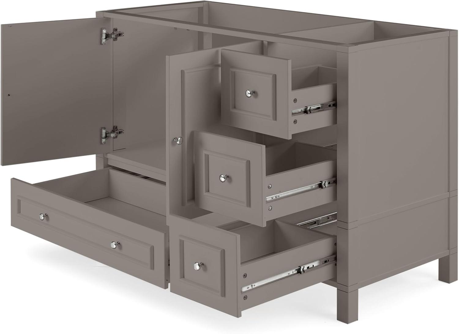 Alaterre Williamsburg 48 Inch Bathroom Vanity, Freestanding Cabinet Without Sink, Large Wood Vanity with Soft-Close Doors