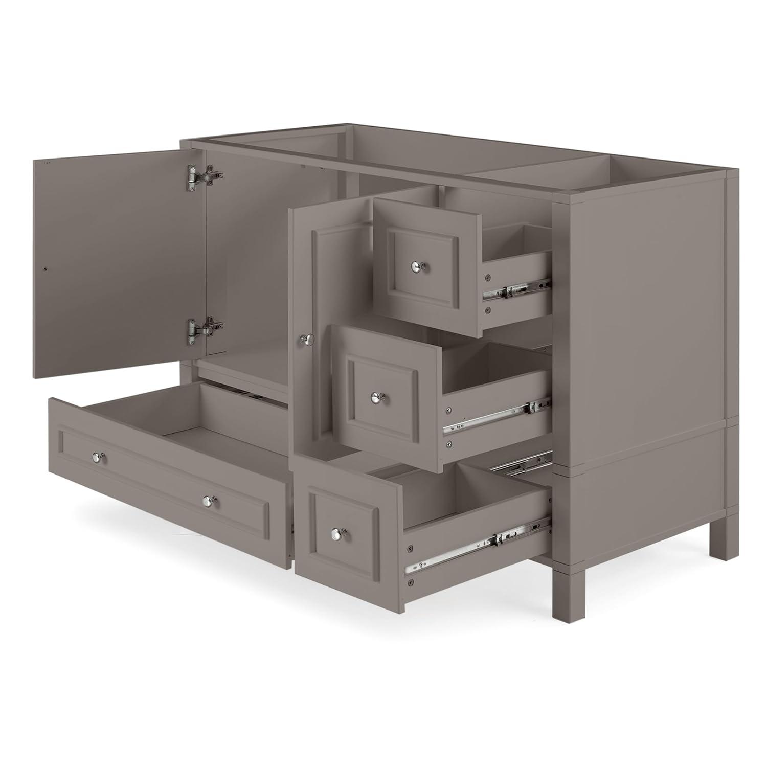 Alaterre Williamsburg 48 Inch Bathroom Vanity, Freestanding Cabinet Without Sink, Large Wood Vanity with Soft-Close Doors