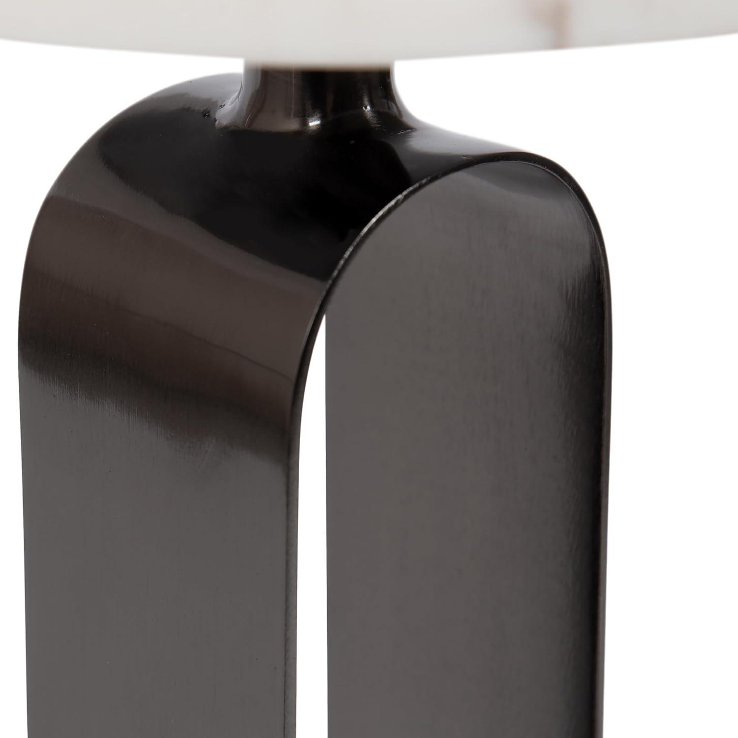 Kate and Laurel Helio Glam Drink Table, 8x8x24, Pewter