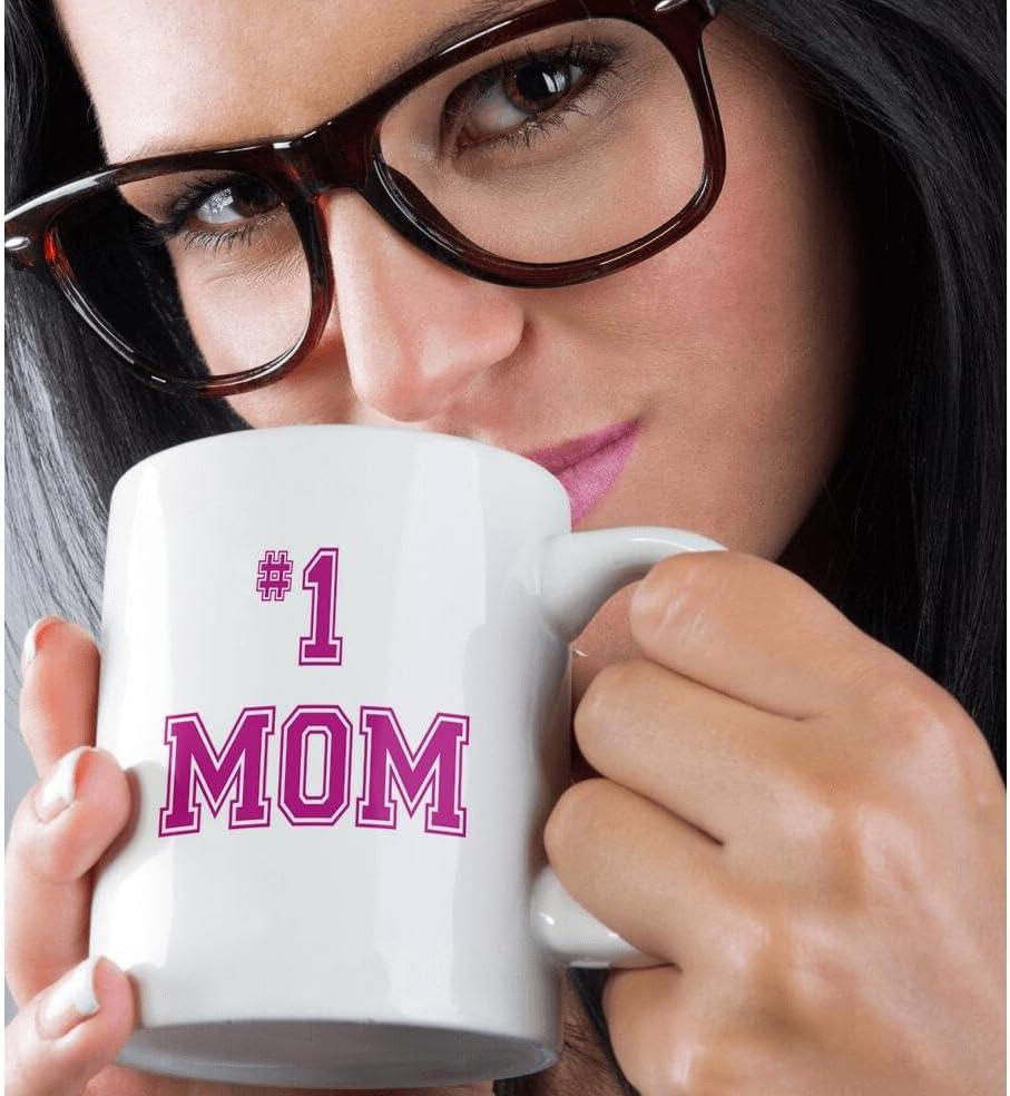 #1 Mom - Number One Mom in hot pink large print text - for worlds greatest and best Mothers day 11oz Mug mug-151622-1