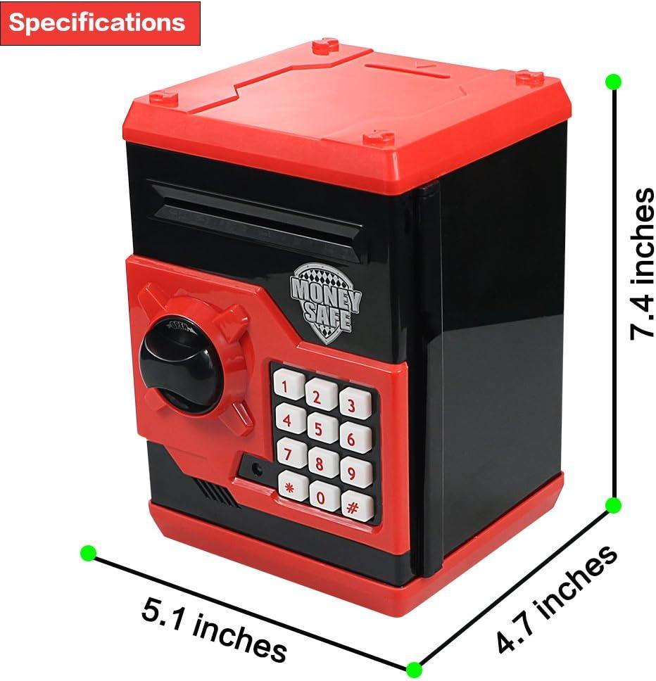 Black and Red Electronic Password Code ATM Piggy Bank