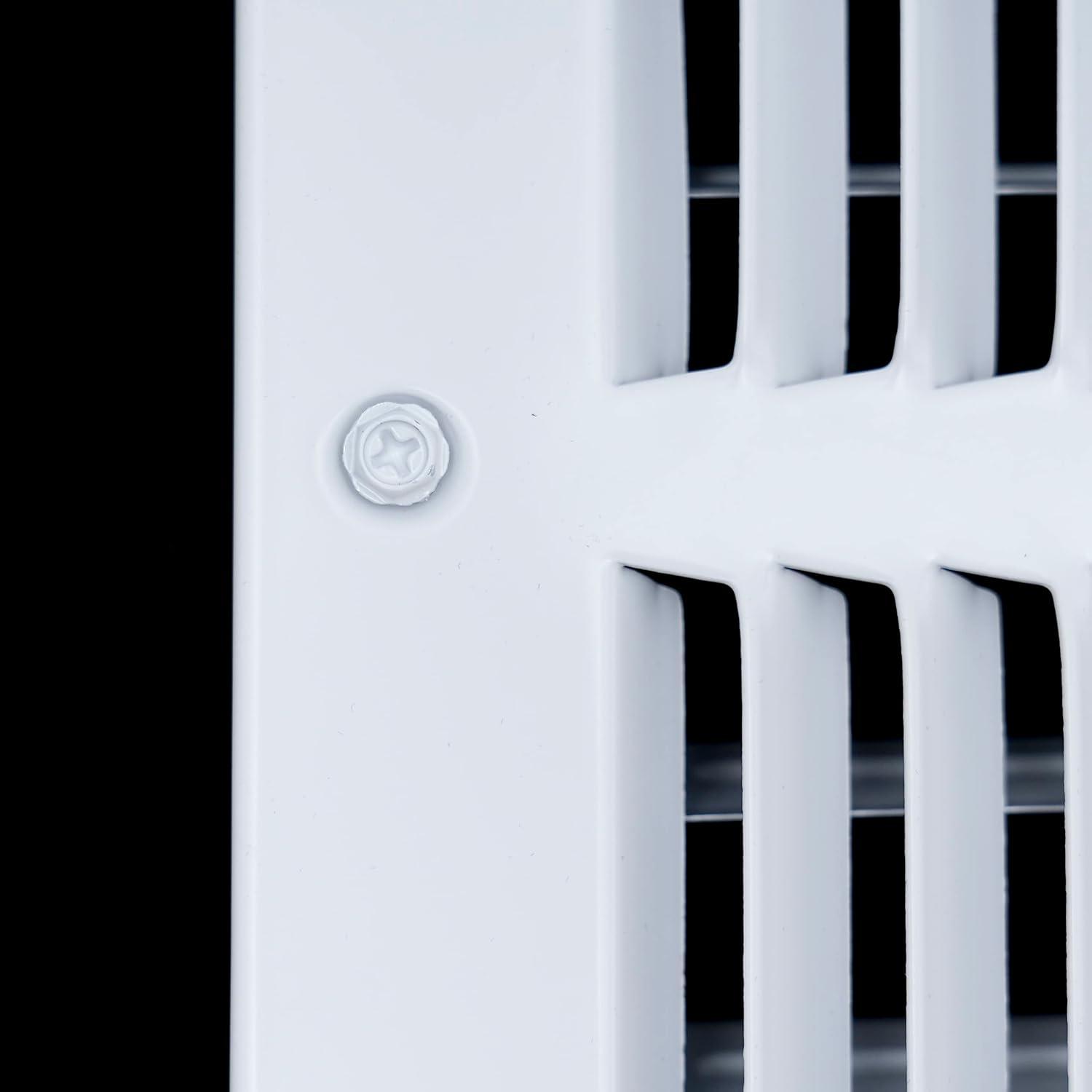 Fits 10x4 Duct Opening 2 WAY Steel Air Supply Diffuser by Handua | Register Vent Cover Grill for Sidewall and Ceiling | White | Outer Dimensions: 11.75" X 5.75"