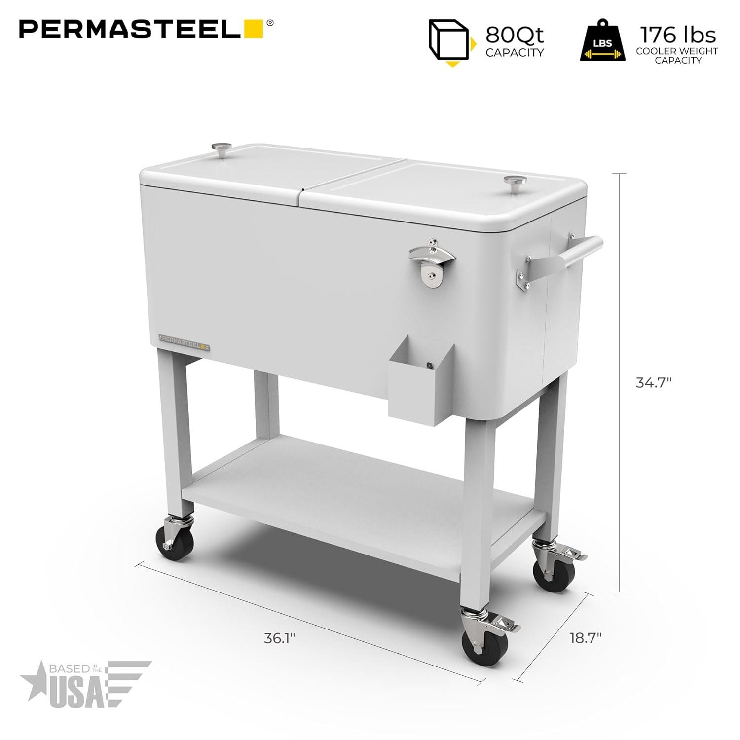 Permasteel 80-Qt Outdoor Patio Cooler with Removable Basin